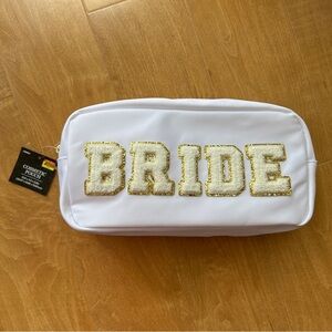 Bride Cosmetic Bag, NWT, White Bride Cosmetic Travel Pouch